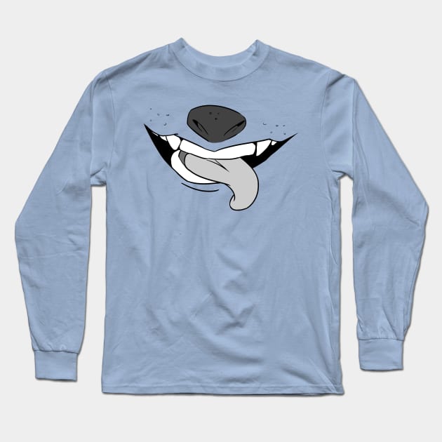 Furry Mouth Tongue Long Sleeve T-Shirt by kelsmister